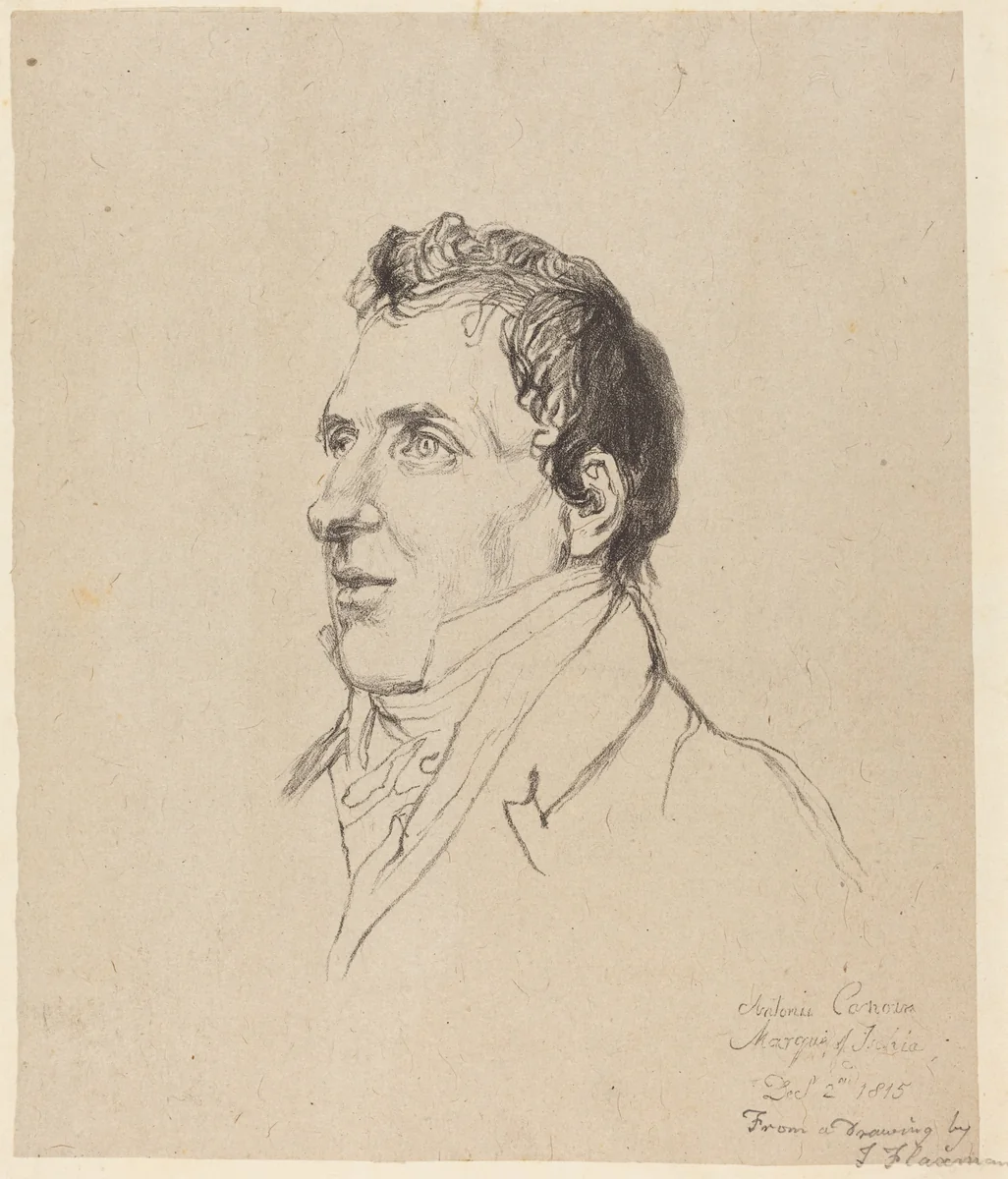 Antonio Canova by John Flaxman, print, 1800-1899