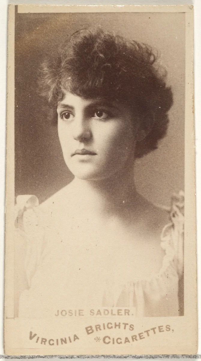 Josie Sadler, from the Actors and Actresses series (N45, Type 1) for Virginia Brights Cigarettes by Allen & Ginter, photograph, 1885-1891