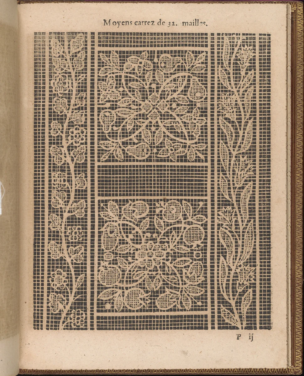 La Pratique de l'Aiguille, page 57 (recto) by Matthias Mignerak, book, 1605