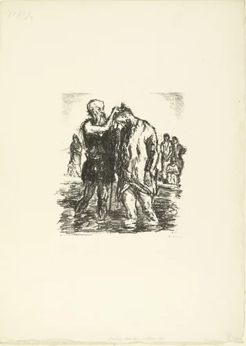 The Baptism of Christ (Taufe Christi) from Six Lithographs to the New Testament (Sechs Lithographien zum Neuen Testament) by Max Beckmann, print, 1911