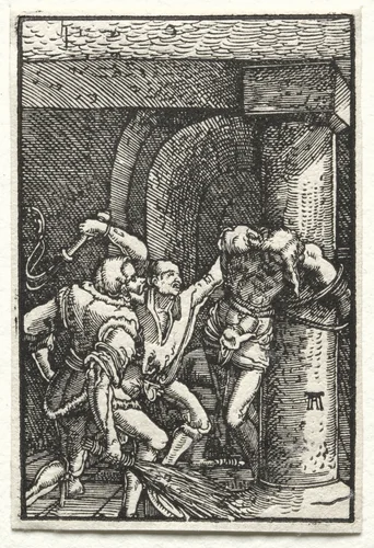 The Fall and Redemption of Man: Flagellation of Christ by Albrecht Altdorfer, print, 1510-1520