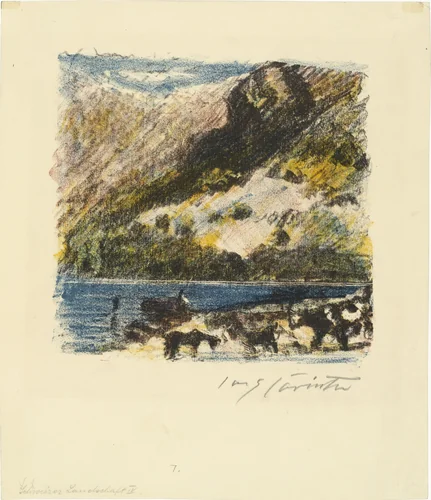 Bergsee from the portfolio Swiss Landscapes (Schweizer Landschaften) by Lovis Corinth, print, 1924