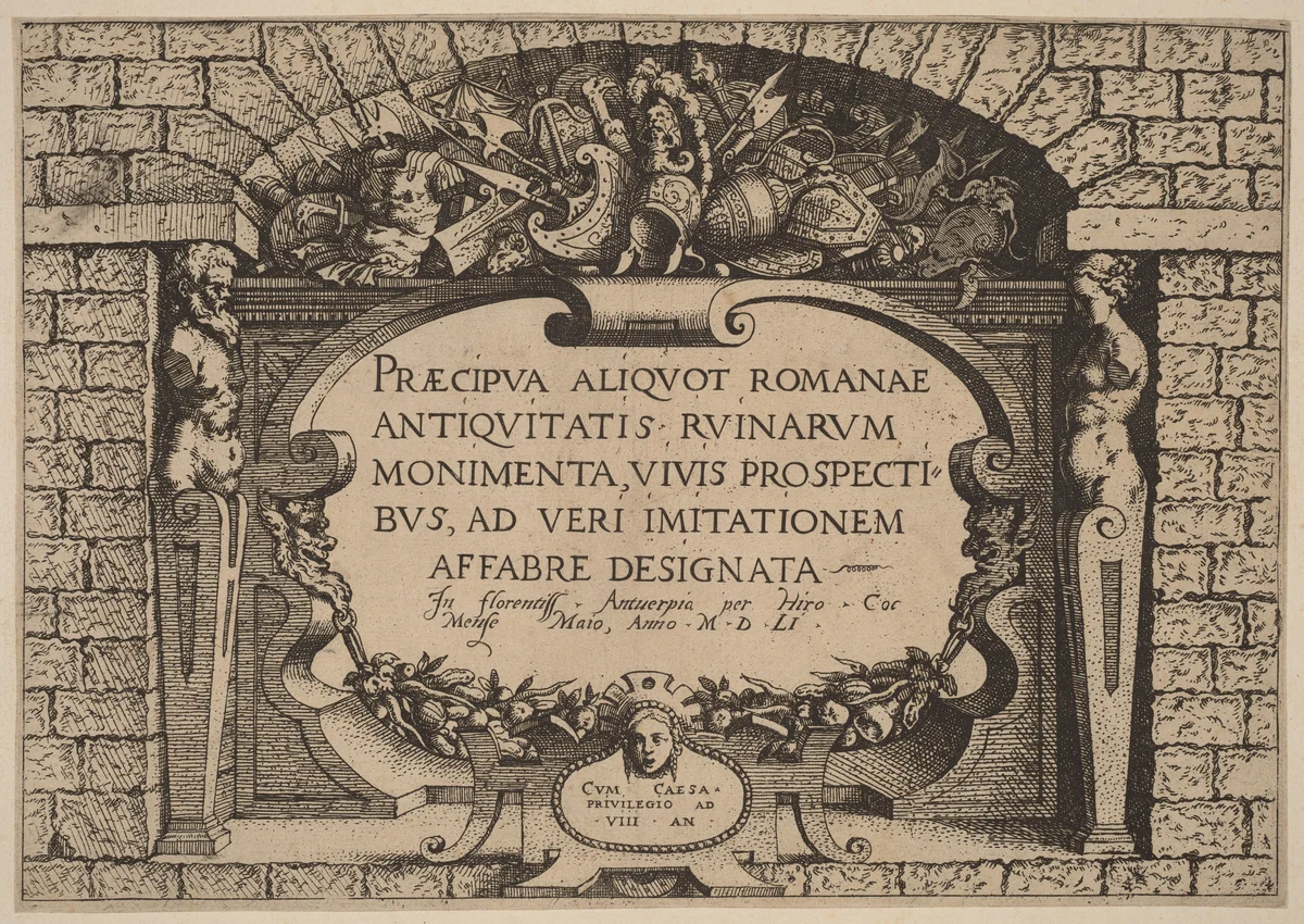Title Page by Hieronymus Cock, print, 1551