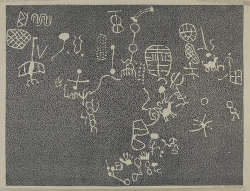 Petroglyph by Lala Eve Rivol, index of american design, 1935-1942