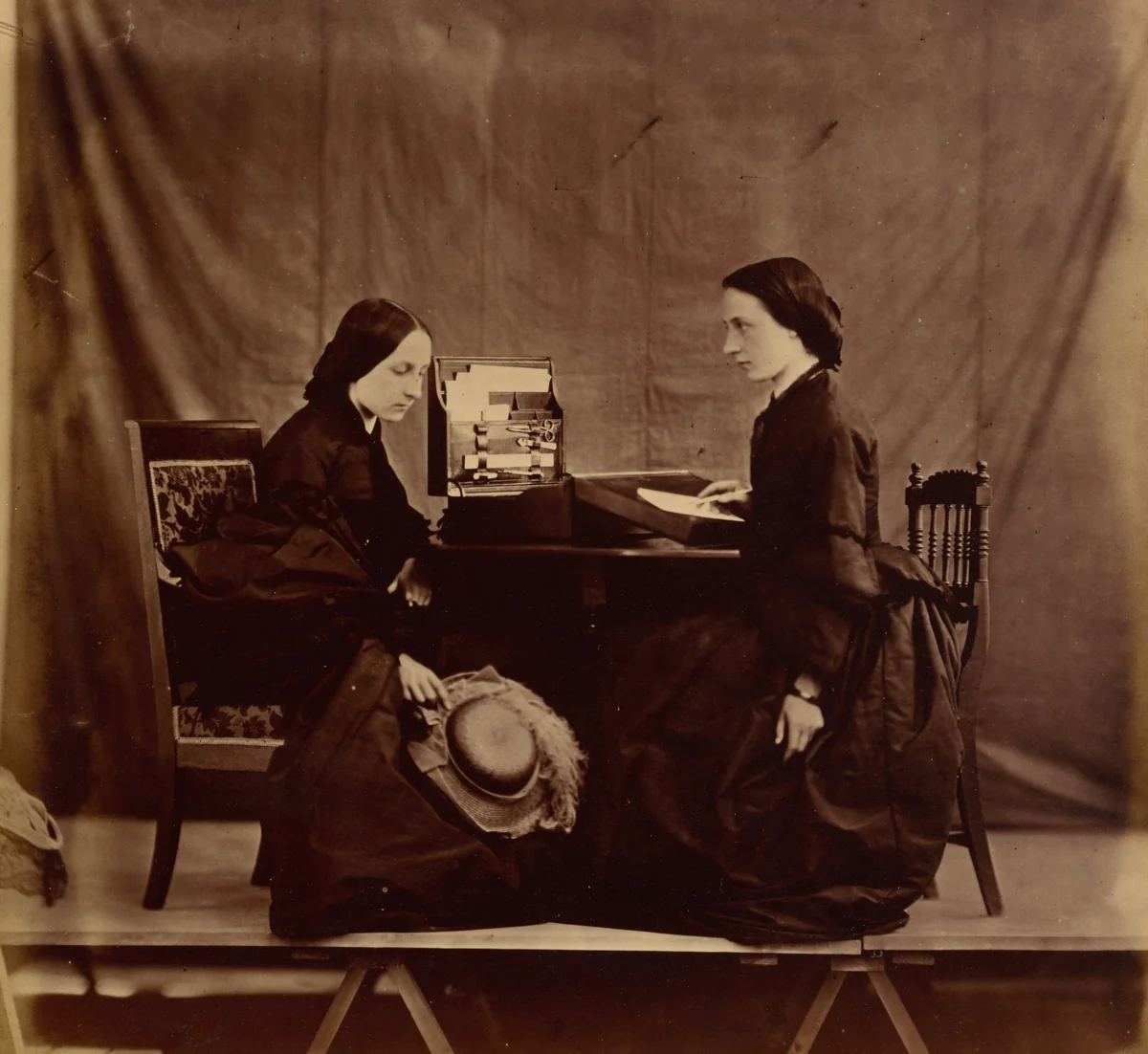 Nelly and Jane Bainbridge by British 19th Century, photograph, 1850-1860