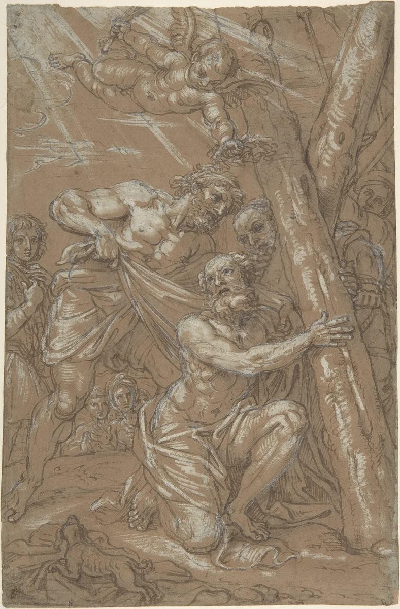 The Martyrdom of St. Andrew by Michel Corneille, drawing, 1660-1710