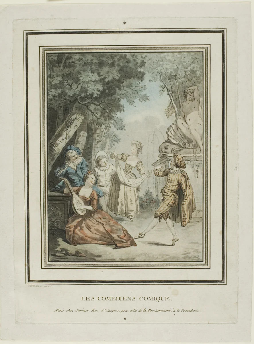 The Comedians by Jean-François Janinet
Jean Antoine Watteau, print, 1775-1814