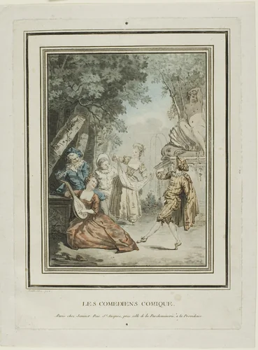 The Comedians by Jean-François Janinet
Jean Antoine Watteau, print, 1775-1814