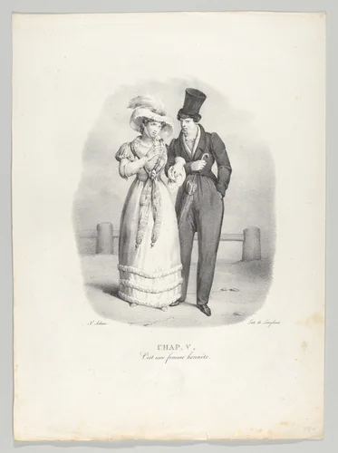 Chap. V: C'est une femme honnête (She is an honest woman) by Victor Adam, print, 1824