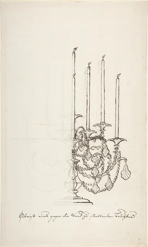 Design for a Candelabra by anonymous, drawing, 1765-1795