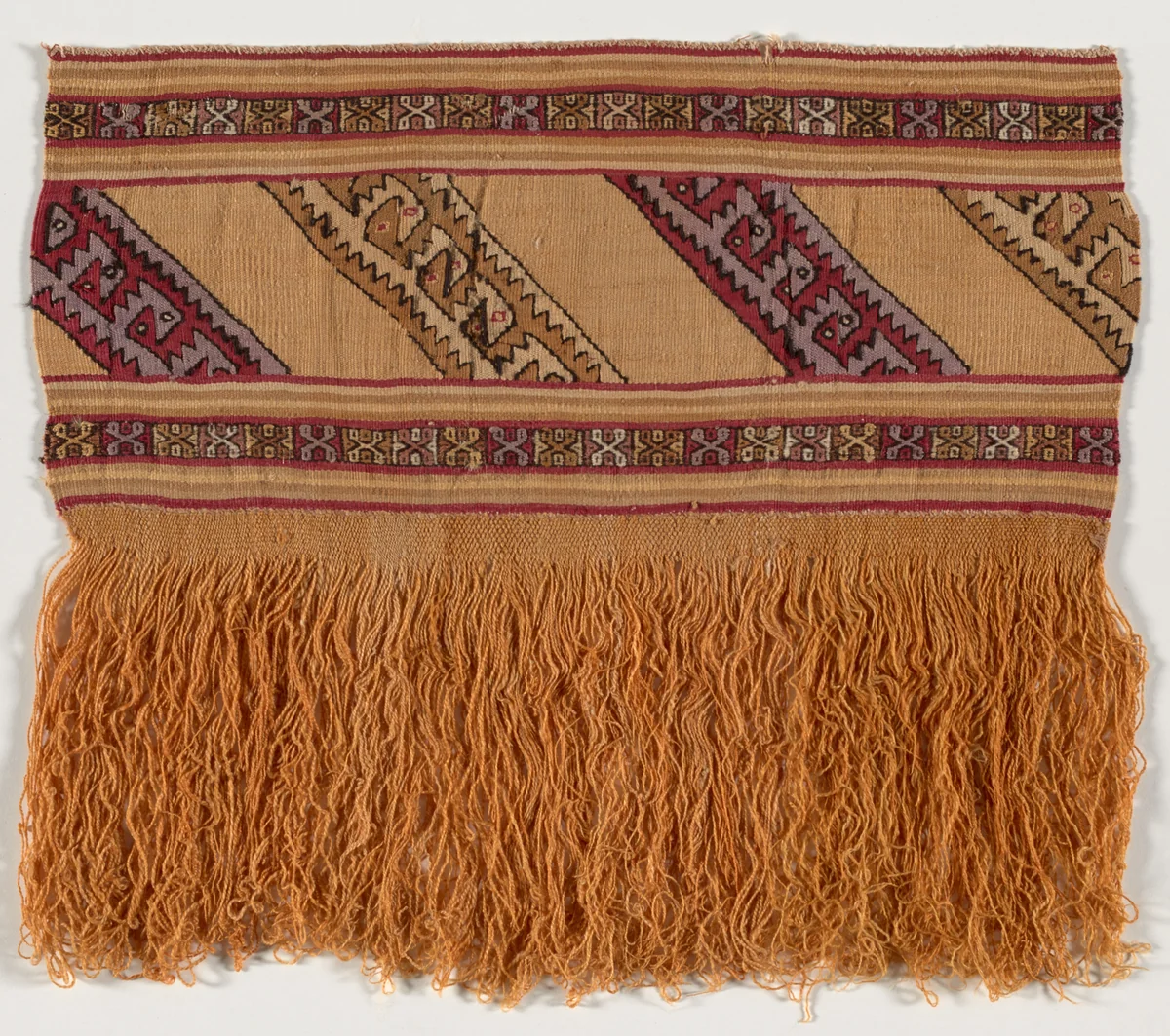 Border Fragment by Chancay, textile, 1000-1476