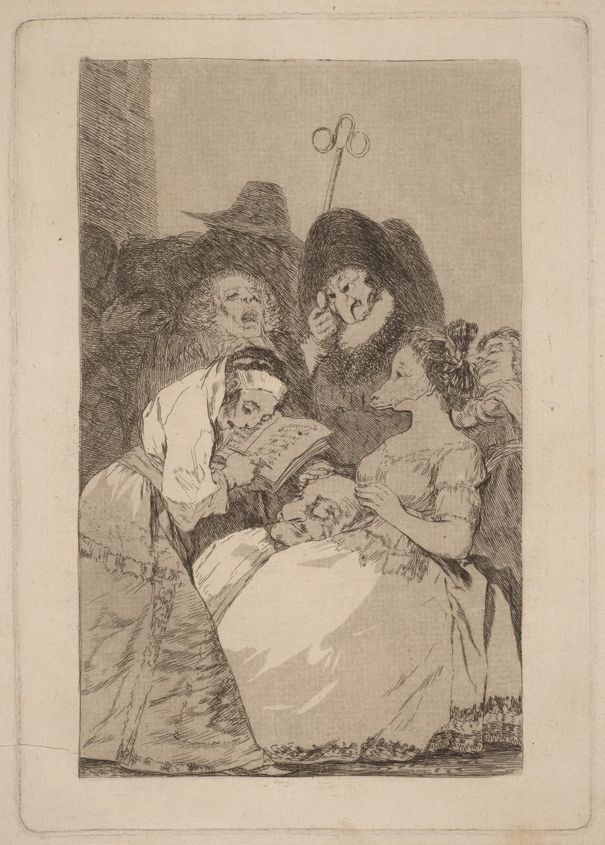 La filiacion (The Filiation) by Francisco Goya, print, 1797-1799