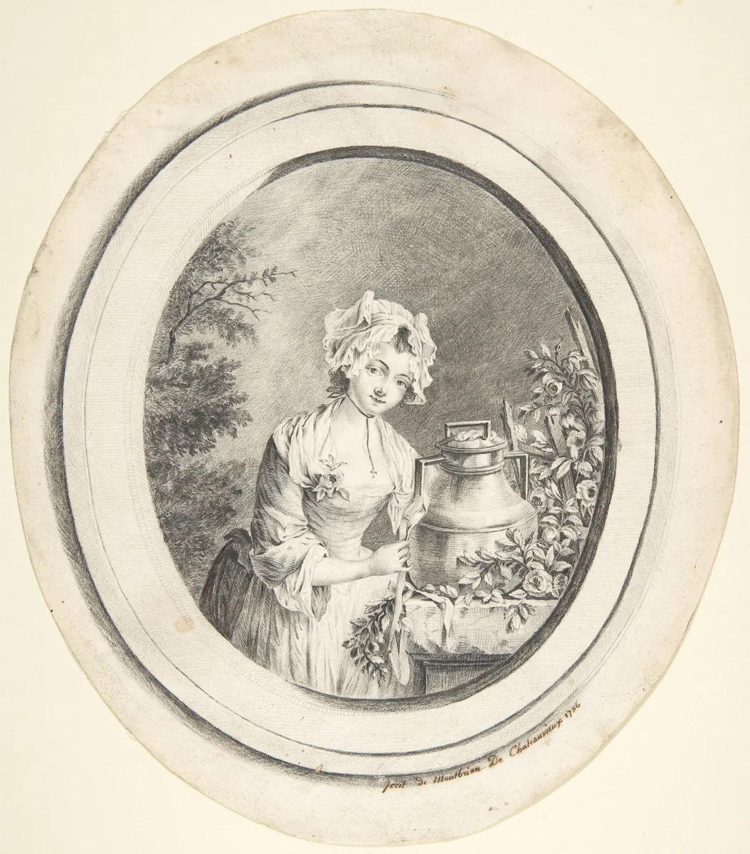 Perrette, ou la petite laitière by Montbrian De Chateauvieux, drawing, 1786