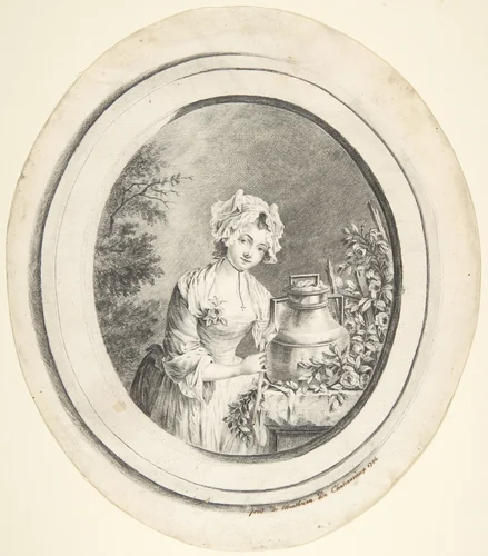 Perrette, ou la petite laitière by Montbrian De Chateauvieux, drawing, 1786