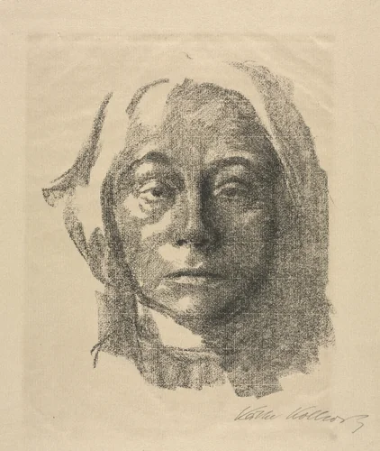 Self-Portrait by Käthe Kollwitz, print, 1915