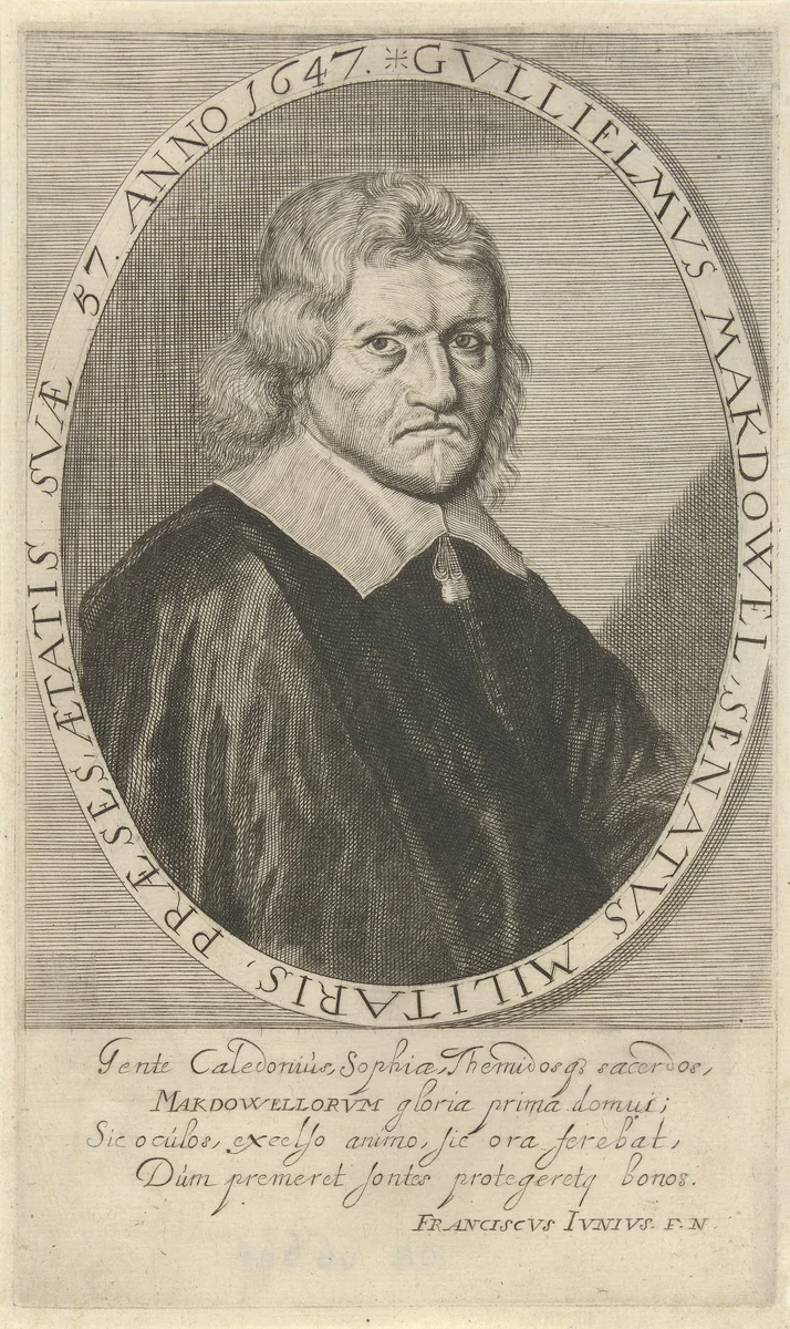 Portret van Guilielmus Macdowell by Steven van Lamsweerde, print, 1654
