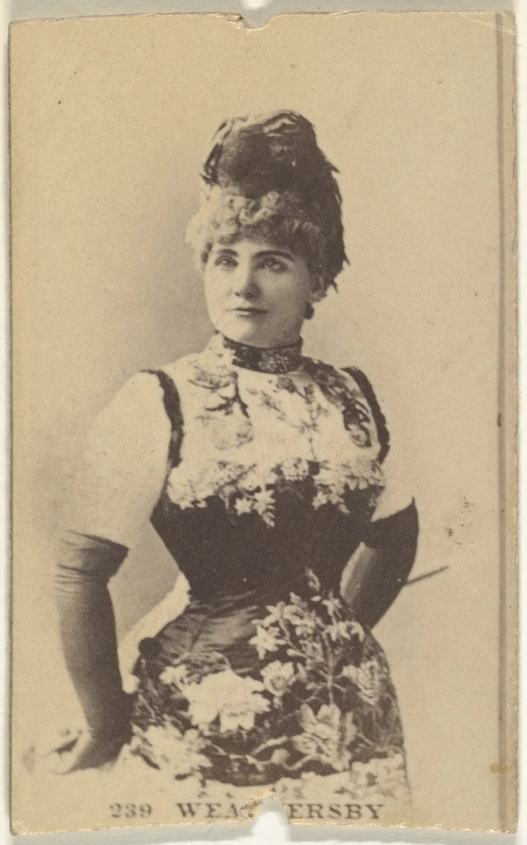 Card Number 239, Miss Weathersby, from the Actors and Actresses series (N145-7) issued by Duke Sons & Co. to promote Duke Cigarettes by W. Duke, Sons & Co., photograph, 1880-1889