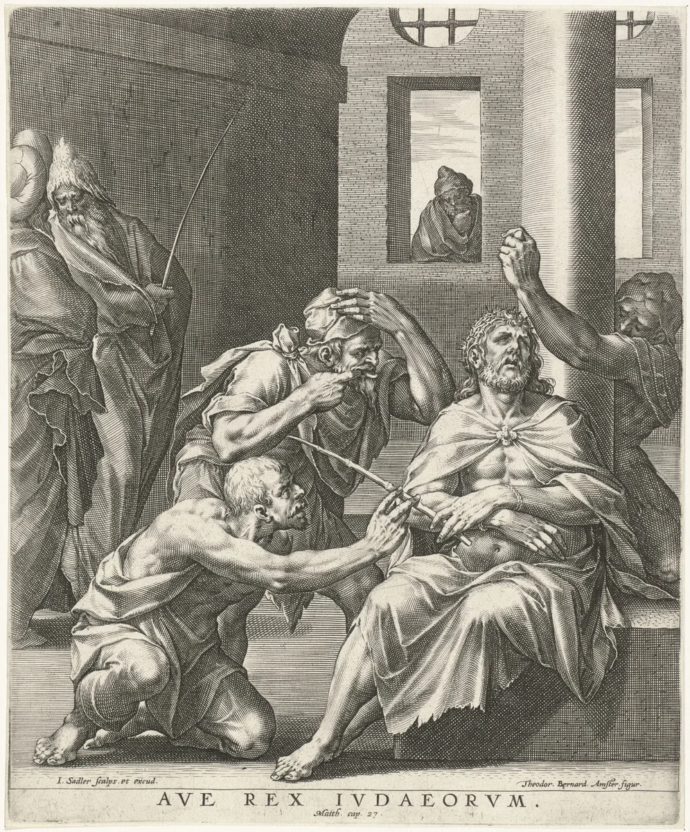 Bespotting van Christus by Unknown, print, 1570-1600