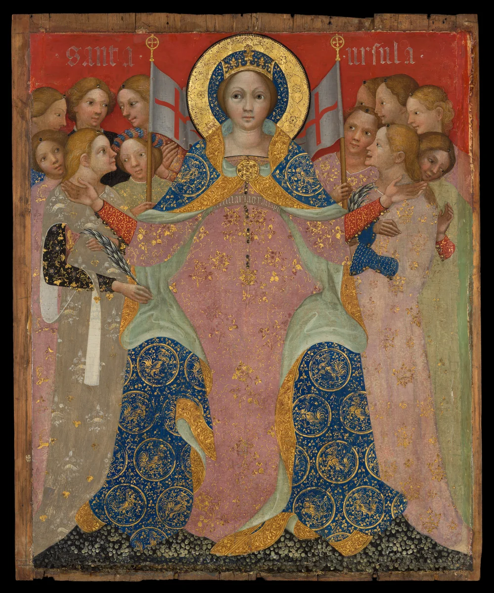 Saint Ursula and Her Maidens by Niccolò di Pietro, painting, 1405-1415
