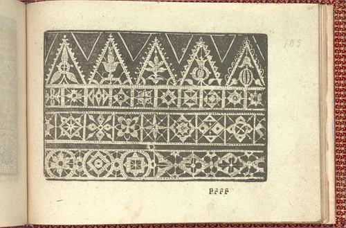 Corona delle Nobili et Virtuose Donne: Libro I-IV, page 105 (recto) by Cesare Vecellio, book, 1601
