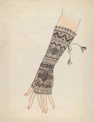 Mitt by Lillian Causey, index of american design, 1935-1942
