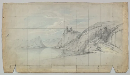 Design for a Stage Set by Eugène Cicéri, drawing, 1830-1890