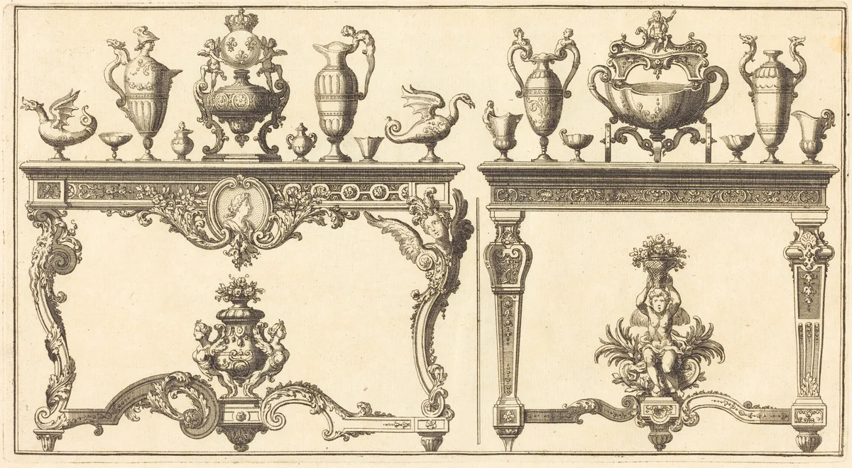 Livre de Tables by Pierre Lepautre, print, 1660-1744