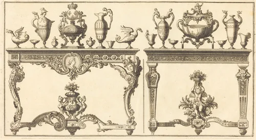 Livre de Tables by Pierre Lepautre, print, 1660-1744