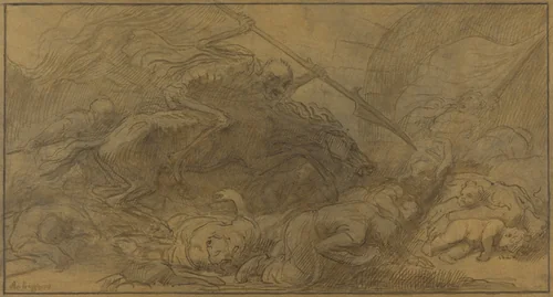 After the Battle by Alphonse Legros, drawing, 1837-1911