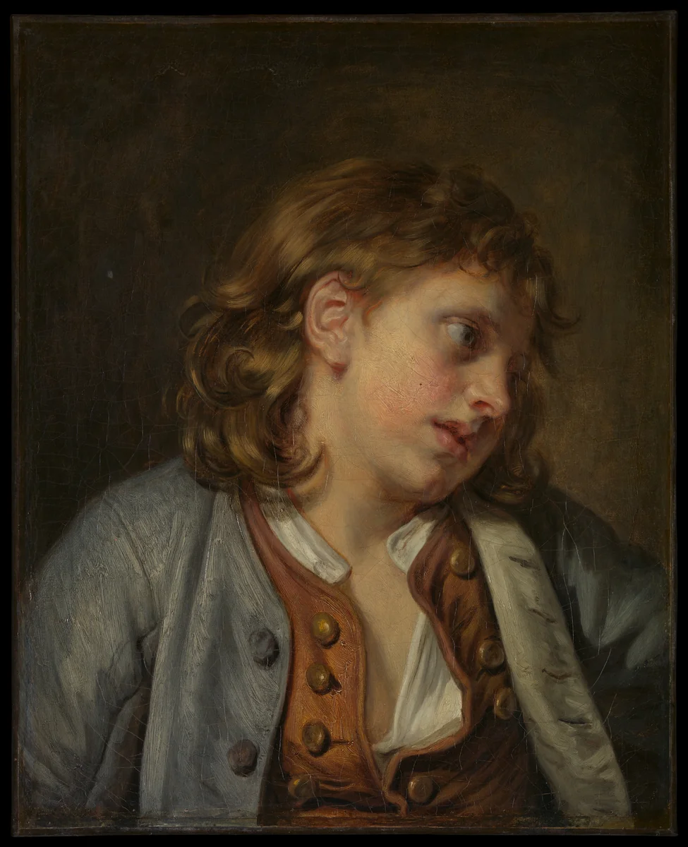 Head of a Young Boy by Jean-Baptiste Greuze, painting, 1763
