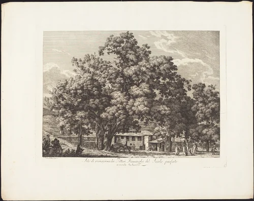 Sito di ricreazione dei Pittori Fiaminchi del Secolo passato a Monte Testaccio by Jacob Wilhelm Mechau, portfolio, 1745-1808