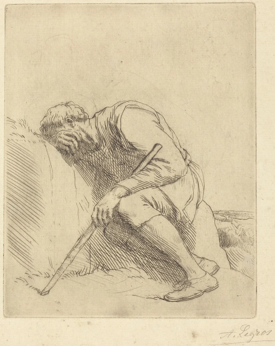 Sinbad the Sailor (Sinbad le marin) by Alphonse Legros, print, 1837-1911