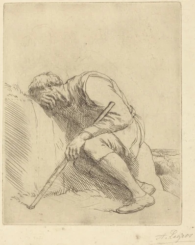 Sinbad the Sailor (Sinbad le marin) by Alphonse Legros, print, 1837-1911