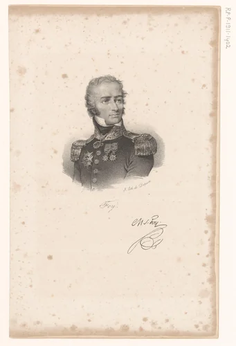 Portret van Maximilien Sébastien Foy by anonymous, print, 1818-1842