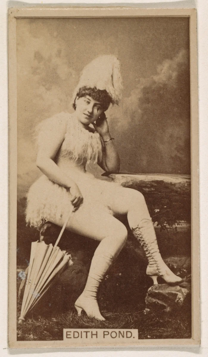 Edith Pond, from the Actresses series (N245) issued by Kinney Brothers to promote Sweet Caporal Cigarettes by Kinney Brothers Tobacco Company, photograph, 1890