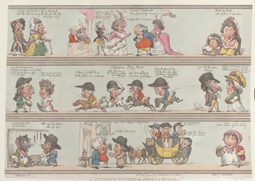 Grotesque Borders for Rooms & Halls by Thomas Rowlandson, print, 1800