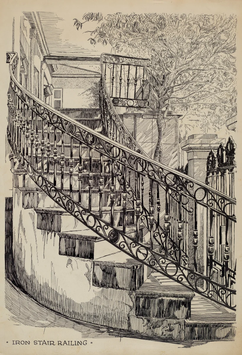 Iron Balcony by Thomas Byrne, index of american design, 1936