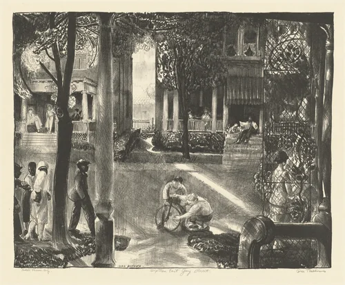 Sixteen East Gay Street by George Bellows, print, 1923-1924