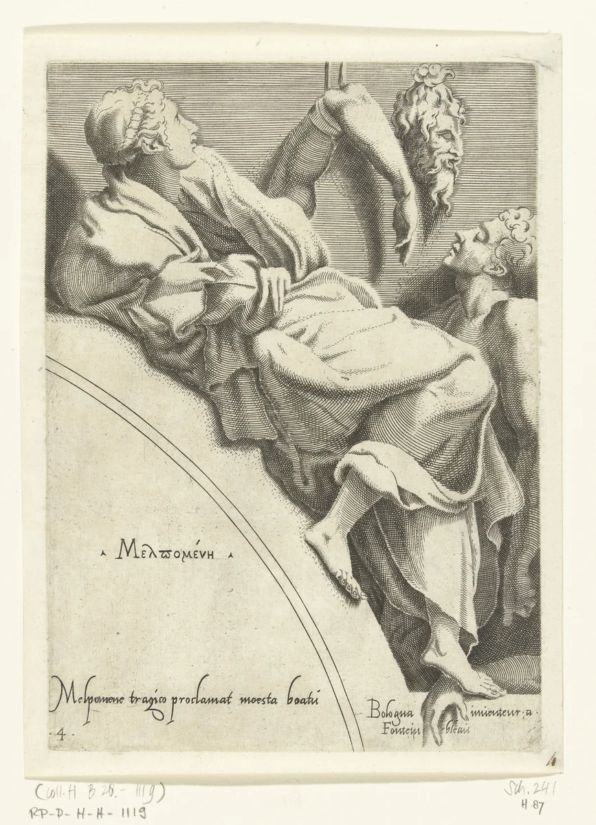 Melpomene by Unknown, print, 1540-1555