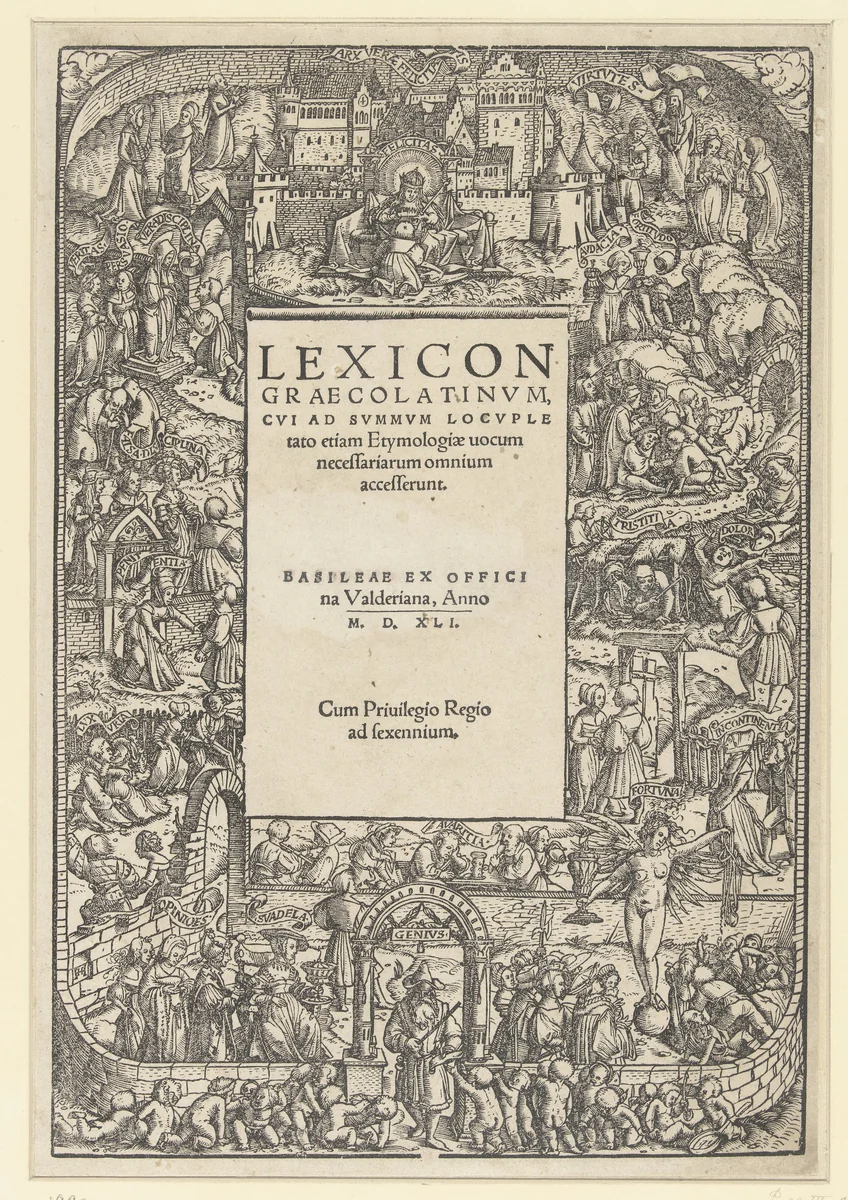 Titelprent met Tabula Cebetis en titel in boekdruk by Unknown, print, 1522