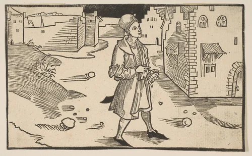 Eunuchus, from "The Comedie of Terence", 19th century reprint by Albrecht Dürer, print, 1485-1528