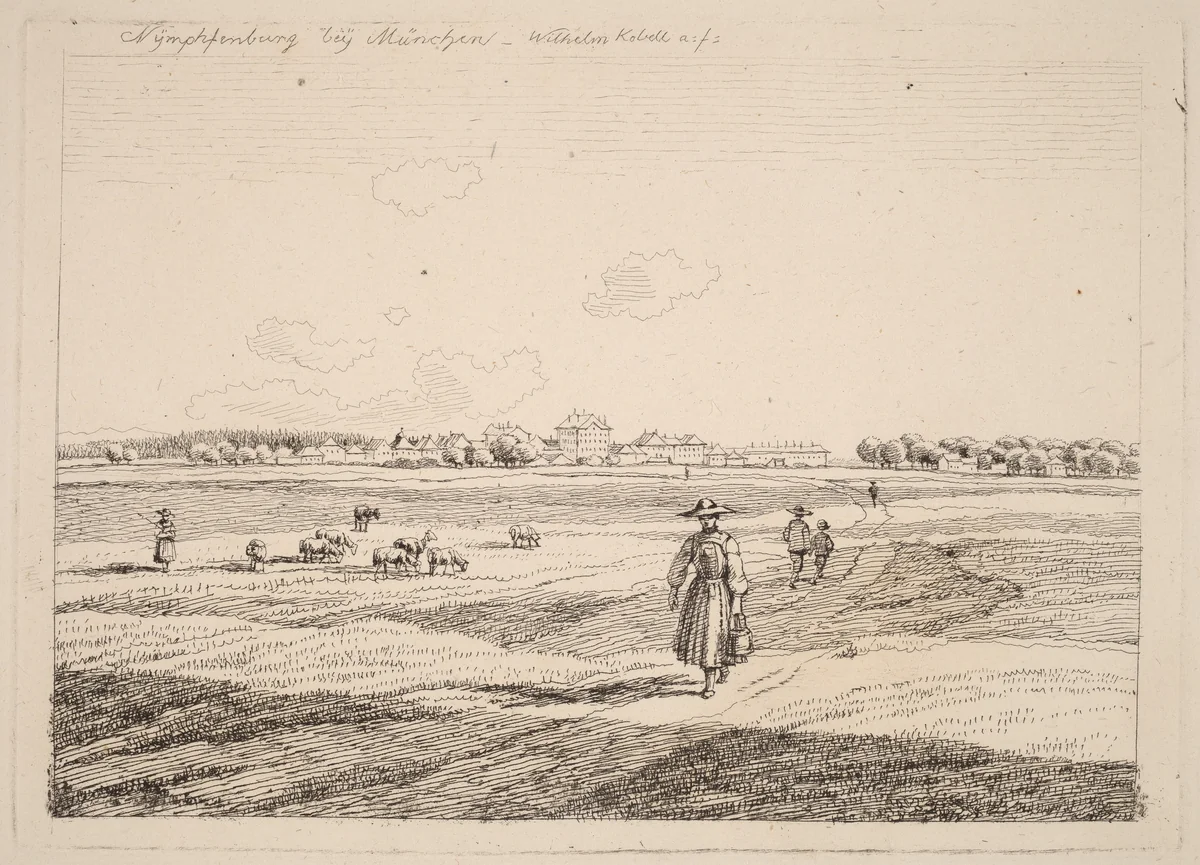 Nymphenburg by Wilhelm von Kobell, print, 1818