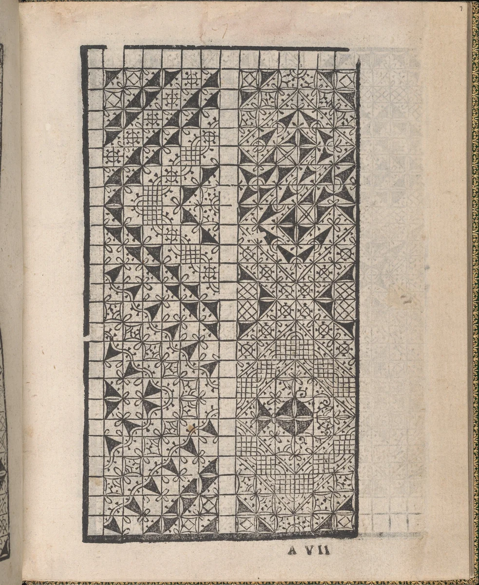 Ornamento delle belle & virtuose donne, page 4 (verso) by Matteo Pagano, book, 1554