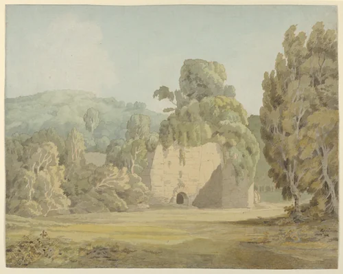 An ivy covered ruin by Francis Towne, drawing, 1785-1795
