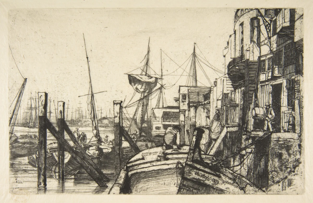 Limehouse by James McNeill Whistler, print, 1859