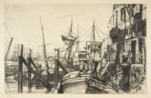 Limehouse by James McNeill Whistler, print, 1859