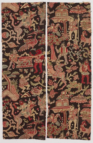 Two Fragments by India, textile, 1675-1725