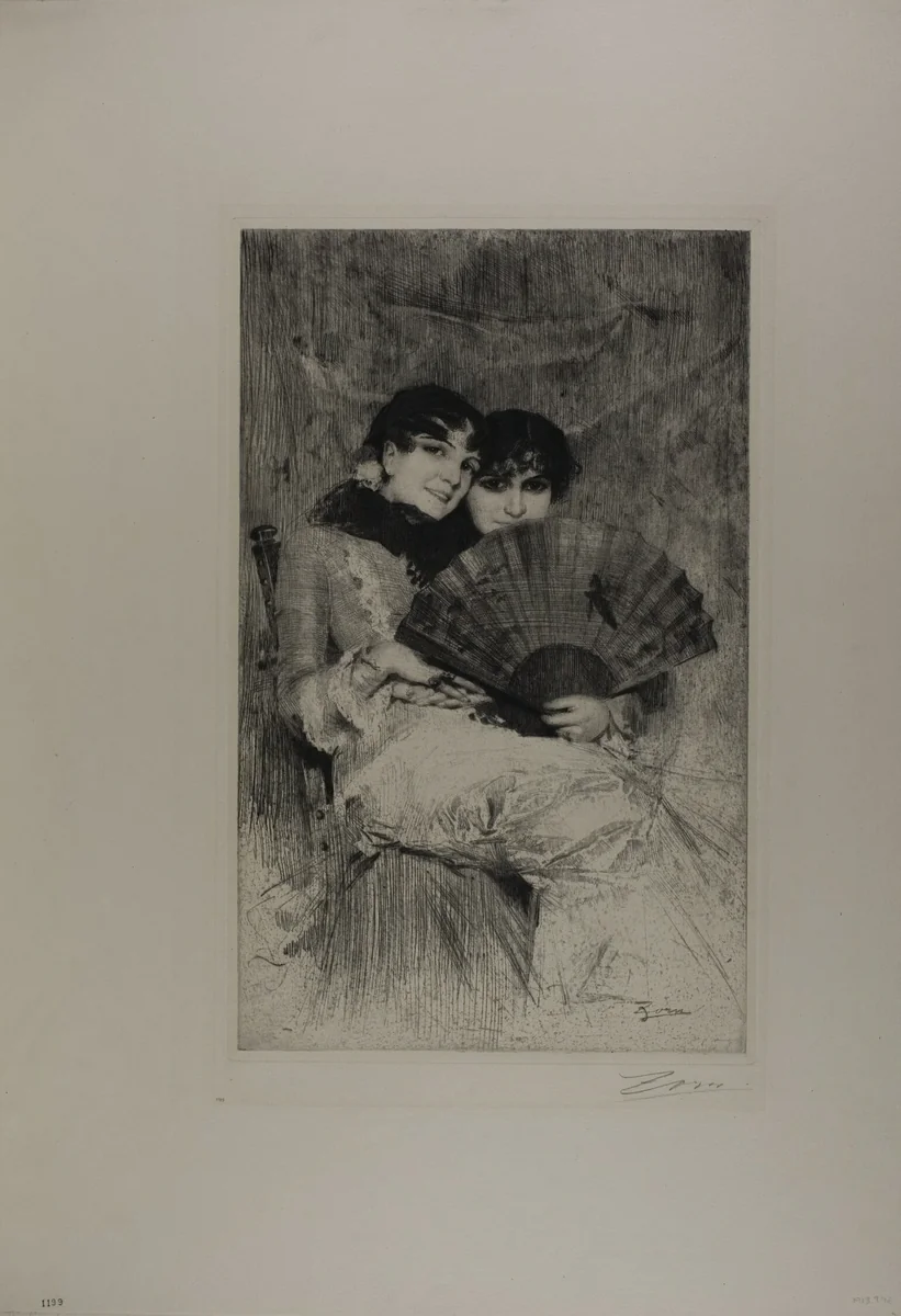 The Cousins by Anders Zorn, print, 1883