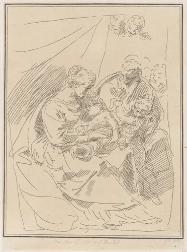 The Holy Family with the infant Saint John the Baptist by Giuseppe Canale, print, 1775