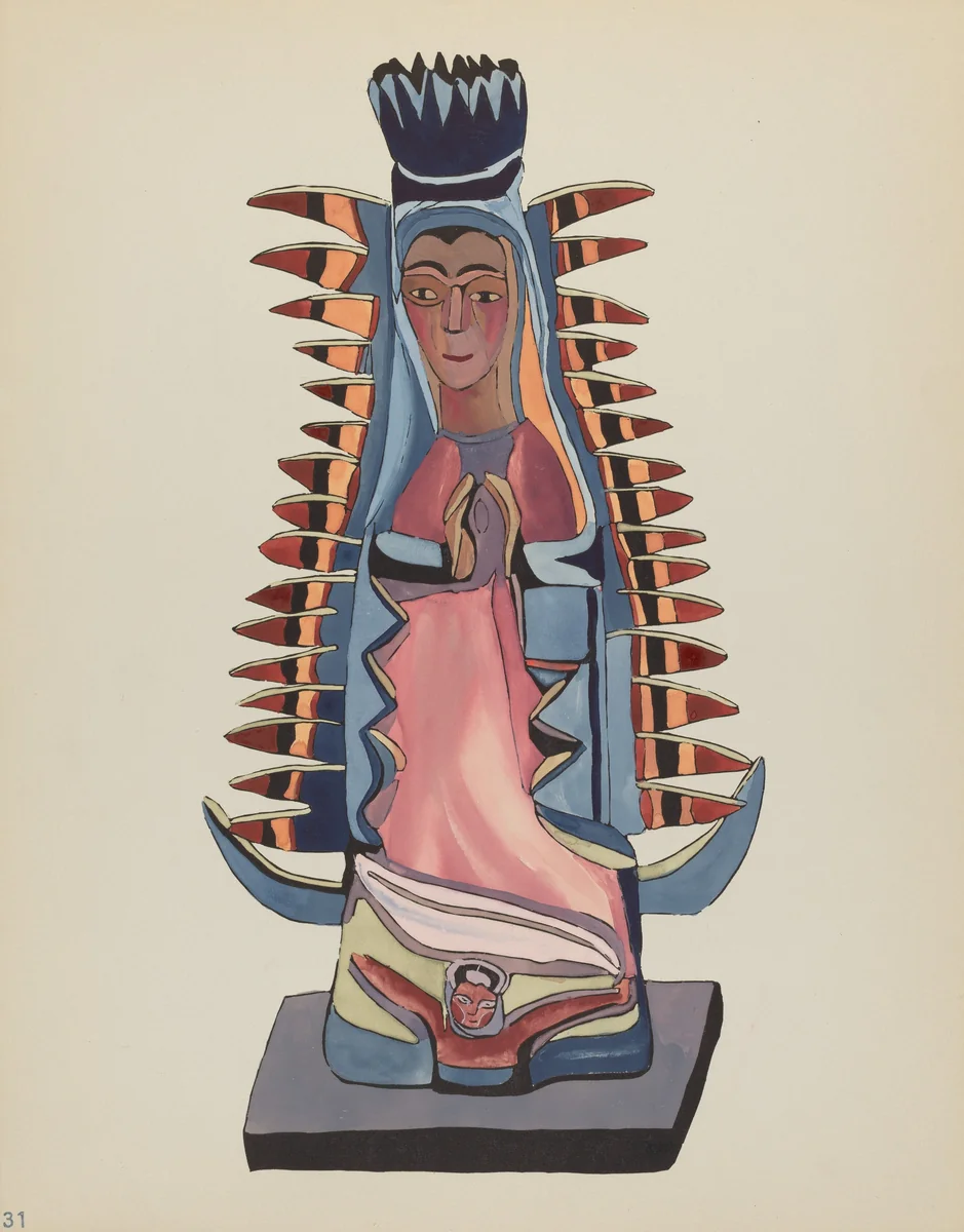 Plate 31: Our Lady of Guadalupe": From Portfolio "Spanish Colonial Designs of New Mexico" by American 20th Century, index of american design, 1935-1942